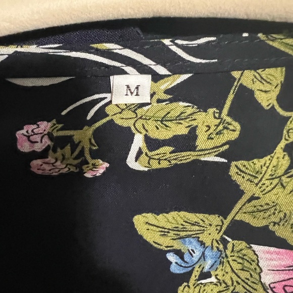 Floral V-Neck Dress with Drawstring - Picture 7 of 8